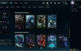 Conta de League Of legends com 33 Skins