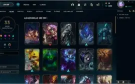 Conta de League Of legends com 33 Skins