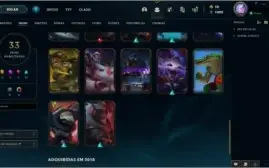 Conta de League Of legends com 33 Skins