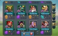CONTA LORDS MOBILE 161 MIGHT T4 DESBLOQUEADO