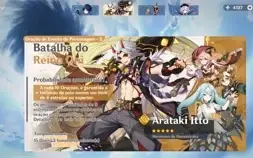 Arataki Itto + assinatura AR 10 e 4k de gemas