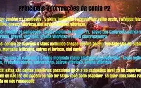 Contas de League of Legends muitas skins pelo menor preço