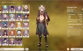 Conta Genshin - AR 55 - 4 Personagens 5* - 50 Invoc. e mais!