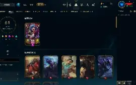 Conta Ouro 2 com 61 Skins LOL + Diamante 2 WR 42 Skins