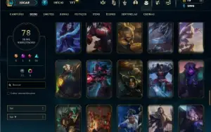 Ouro 4 com 120 Champs e 78 Skins ( JG / MID / ADC )