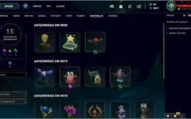conta lol com 101 skins