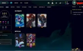 conta lol com 101 skins