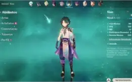 AR 43 Xiao + Lança jade, Zhongli, Diluc e Mona