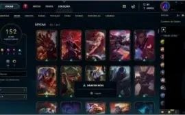 Conta league of legends 160 skins all champ