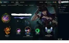 Conta League of Legends Diamante 5 77 skins 4 rune page