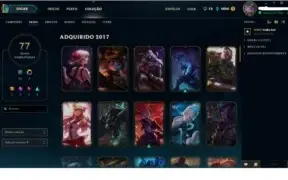 Conta League of Legends Diamante 5 77 skins 4 rune page