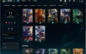 Conta ouro 4 com 17 Skins e 48 Champs