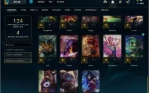 Conta ouro 4 com 17 Skins e 48 Champs