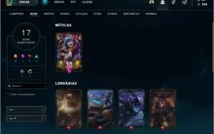 Conta ouro 4 com 17 Skins e 48 Champs