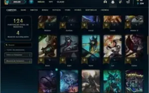 Conta ouro 4 com 17 Skins e 48 Champs