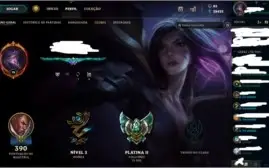 Conta platina1+ Todos os campeões +100 skins lvl 75+ +50k EA