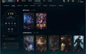 Conta LOL 179 skins Prata 2