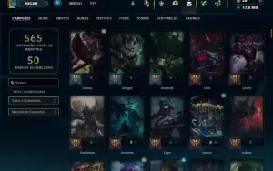 Ouro 4 com TODOS os champs e 140 Skins ( JG / TOP )