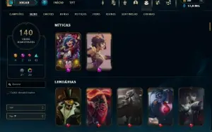 Ouro 4 com TODOS os champs e 140 Skins ( JG / TOP )