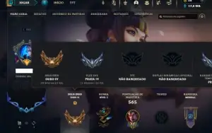 Ouro 4 com TODOS os champs e 140 Skins ( JG / TOP )