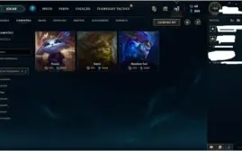 Conta League Of Legends Platina 4. (Ouro TFT) Conta TOP