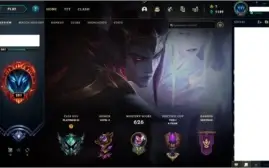 Conta LoL nível 258, 169 skins, Plat 4