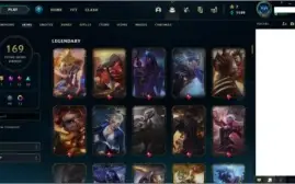 Conta LoL nível 258, 169 skins, Plat 4
