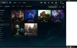 Conta LoL nível 258, 169 skins, Plat 4