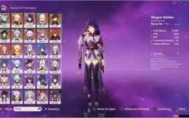 Conta Genshin Impact PC/PS4 - AR 57/150k - 10 Personagens
