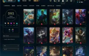 Esmeralda 2 com TODOS os champs e 293 Skins +1 Rara