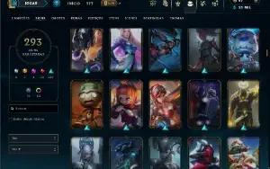 Esmeralda 2 com TODOS os champs e 293 Skins +1 Rara