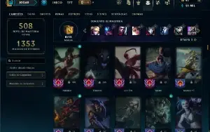 Esmeralda 2 com TODOS os champs e 293 Skins +1 Rara