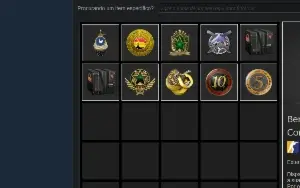 Conta steam com 649 jogos e 11 medalhas no CS