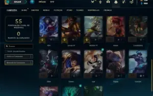 Conta ouro 4 com 28 Champs e 14 Skins