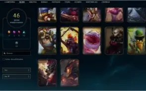 Conta League of Legends | LvL 266 | 46 Skins