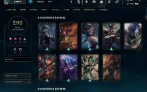Conta Lol Com Todos Champ 290 Skins