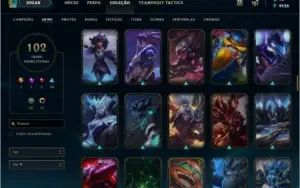 CONTA LOL LVL 301 DIAMANTE 102 SKINS , 135 CAMPEÕES