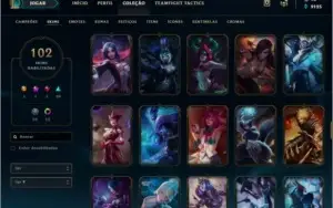 CONTA LOL LVL 301 DIAMANTE 102 SKINS , 135 CAMPEÕES