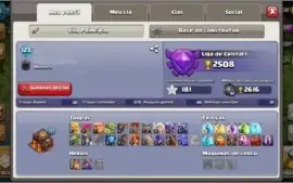 3 contas clash of clans cv11, cv 10, cv9 +conta royale