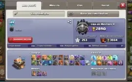 3 contas clash of clans cv11, cv 10, cv9 +conta royale