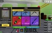 Conta blox fruits com sanguine art todas espadas e armas