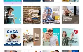 Pack Canva Imobiliária Modelo 2 - 35 Artes Editáveis