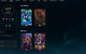 Conta League of Legends Full Acesso - 146 Champs e 107 Skins