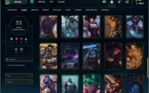 Conta diamante 3 com 53 champs e 35 skins