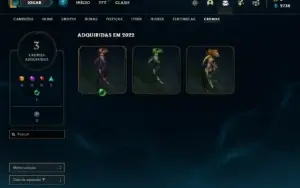 Conta ouro 1 com 38 Champs e 28 Skins
