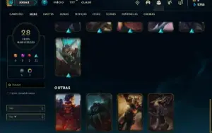 Conta ouro 1 com 38 Champs e 28 Skins