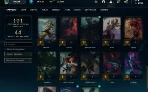 Conta ouro 1 com 38 Champs e 28 Skins