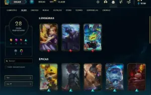 Conta ouro 1 com 38 Champs e 28 Skins