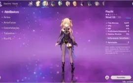 Conta genshin com Qiqi + 8 personagens +4
