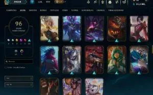 Prata 2 com TODOS os Champs e 96 Skins ( TOP / JG )